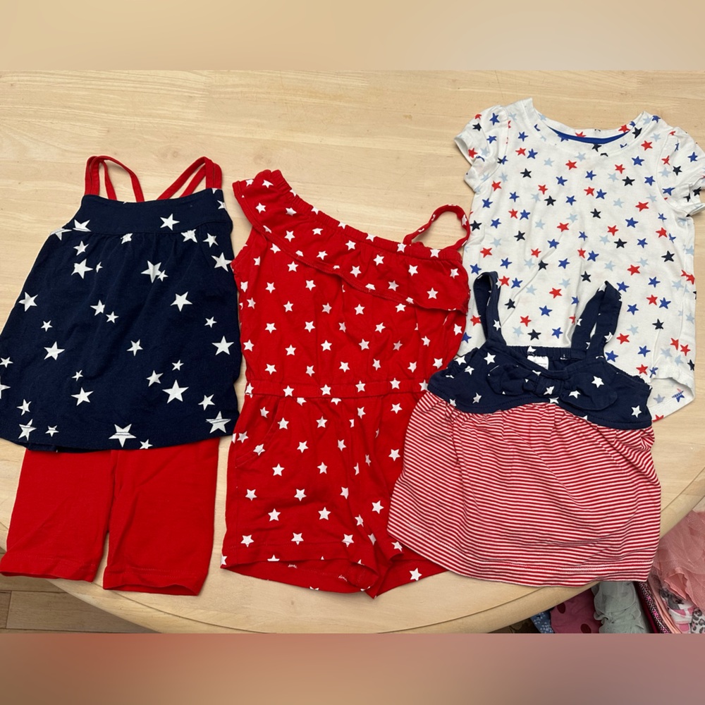 Toddler Bundle of 4th of July Outfits Size 2T
